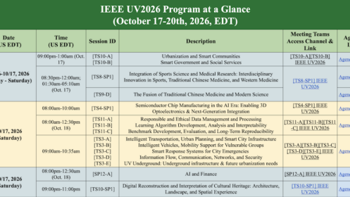 UV2026 Program at a Glance